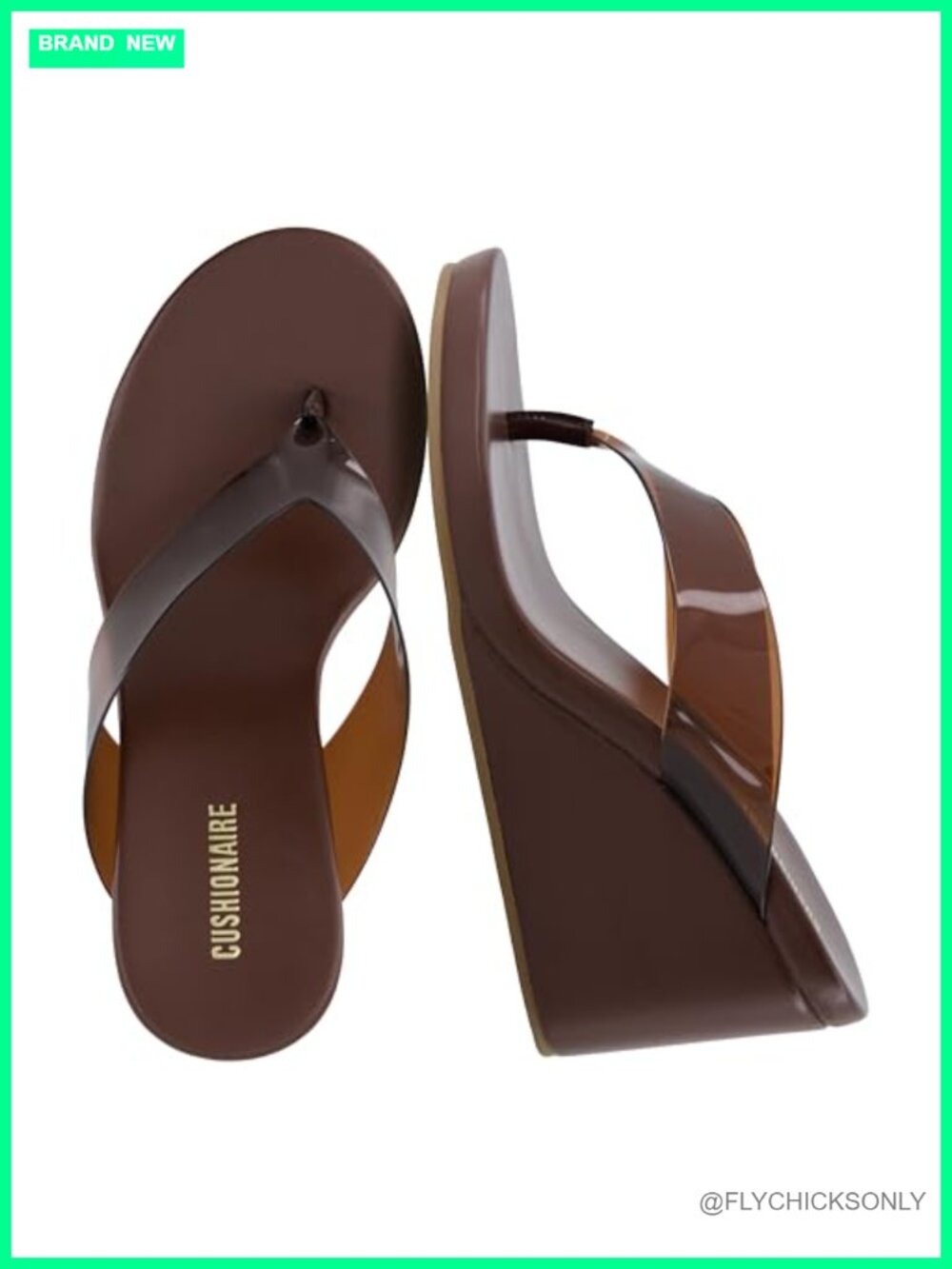 CUSHIONAIRE Bera Platform Thong Sandals Wedge Flip Flops Comfort
